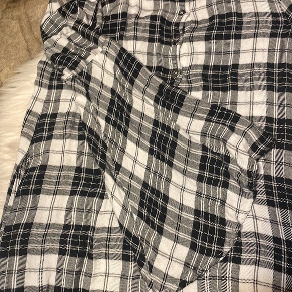 LULUS Black‎ & White Plaid Midi Button Down Cardigan - Picture 7 of 12